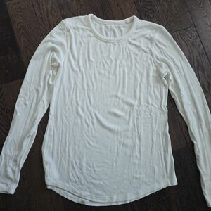 Lululemon Cream Ribbed Knit Top-10
